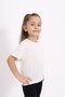 Girl's Printed Crew Neck Short Sleeve T-Shirt - 3
