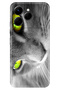 Spark 40 4g (Km5N) Case Patterned Silicone Printed Cover Yellow Eye Cat