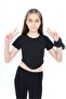 Girls' Crew Neck Short Sleeve Asymmetrical T-Shirt