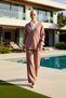 Women's Bottom Top Low Arm V-Neck Pearl Button Knitwear Cardigan Wide Leg Relaxed Fit Pants Two-Piece Set - 3