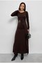 Bicycle Necklace with Buckle Detail, Long Sleeve Sandy Dress - 6
