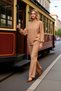 Women's Bottom Top Solid Color Crew Neck Off-Shoulder Long Sleeve Oversized Knitwear Sweater Wide Leg Pants - 4