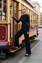 Women's Bottom Top Corded Fabric Knitwear Bottom Top Set Finger Detail Long Sleeve Crew Neck Comfortable Combination - 4