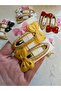 Set of 2 Metal Buckles with Gold Detailed Bow - 4