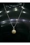 Majorca Pearl 12 Mm. Measure Single Stone Stylish Style Suitable for Daily Wear Pearl Steel Necklace