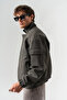 Drayze Zippered and Closed Floater Leather Jacket - 4