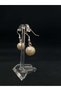 Majorca Pearl Dangle Design Dark Color 12 Mm. Measure Stylish Style Mallorcan Pearl Steel Earrings - 6