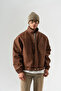 Drayze Zippered and Closed Floater Leather Jacket