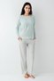 Women's Seasonal Long Sleeve Pocket Pajama Set 50% Cotton 50% Modal - 2