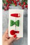 New Year Figured 3 Different Model Buckle Set (Glitter Sequin Bow Plush Snap and Pompom Buckle 5 cm) - 3
