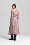 Shawl Pattern Pink Chiffon Shirt Dress - 3