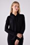 Women's Hooded Comfort Fabric Long Sleeve Pajamas Suit - 3