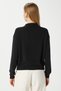 Women's Lily Premium Yarn Polo Neck Black Knitwear Sweater - 5