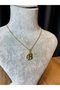 Letter B Lacquer Coated Gold Tarnish-Free Chain Necklace - 3