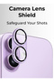 Camera Lens Protector for iPhone 17 – Lavender Rim, Scratch Resistant - 2