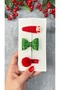 New Year Figured 3 Different Model Buckle Set (Glitter Sequin Bow Plush Snap and Pompom Buckle 5 cm) - 2
