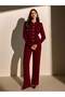 TKM0012 Women's Jacket Collar Tweed Gold Buttoned Pocketed Cardigan-Trousers Knitwear Top and Bottom Set - 6