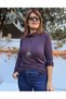 Italian Degaje Collar Necklace Knitwear Plum - 2