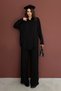 Oversize Comfortable Fit, Long Sleeve Shirt, Wide-Lettered Loose-Fit Pants Aerobin Set - 3