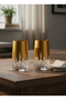 Bohemia Crystal Coffee Side Water Glass Gold Gilded 150 Cc 6 Pieces - 3