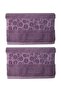 2 Pieces Cotton Hand-face Towels (50x80)-blossom Plum