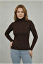 Women's 2-Piece Stretch Fabric Flexible Half Fisherman Long Sleeve Cream - Brown Badi - 3