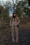 Camel Single Button Jacket Pants Set - 9480 - 3