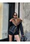 Premium Trend Viral Fur Collar Tie-Up Leather Jacket - 5