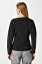 Women's Osea Premium Fitted Black Stylish Button Detail Peplum Blouse - 6