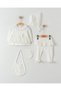 Luxury Lace Detailed Cotton 5-Piece Baby Girl Hospital Discharge Set - 4