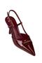 Women’s Glossy Slingback Pointed Toe Heels – 8 cm Mid Heel Elegant Party & Office Shoes - 6