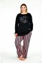 Plus Size Striped Women's Set 2029