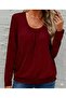 Women's Long Sleeve Round Neck Viscose Blouse