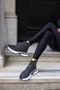 Dejaa Women's Black and White Leather Sports Boots - 3