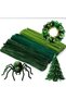 75 Pieces 3-Piece Chenille Set Green (25), Dark Green (25), Khaki Army Green (25) Plush Fuzzy Wire Sti - 3