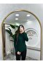 Women's Thin Knit Green Long Sleeve L Stretch Fabric Soft Knitwear Sweater-Badi - 6