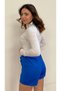 Women's Scuba Crepe Button Detailed Shorts - 7