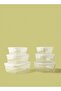 6 Piece Borosilicate Glass Food Container Set - Airtight Lids - Lunch Box - Rectangle + Square