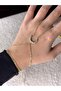 Zircon Stone Crescent Shaped Shahmeran Stainless Steel Gold