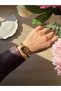 Retro Minimal Metal Cord Vintage Women's Wristwatch Inside Brown - 7