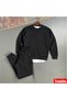 Unisex Fleece-Lined Crew Neck Tracksuit Set – Warm, Comfortable, and Casual Heavyweight Sport Style