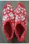 Women's Orlon Wool Yarn Handmade Knitted Patterned House Slippers Booties - 5