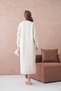 Women's Crew Neck Soft Textured Maxi Size Fleece-Lined Oversized Knitwear Dress 8324Sw - 8