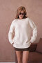 Women's Crew Neck Soft Textured Oversized Knitwear Sweater 3032