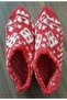 Women's Orlon Wool Yarn Handmade Knitted Patterned House Slippers Booties