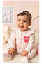 Baby Girl Tulle Jumpsuit with Heart and Booties