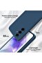 Silicone Case Compatible with Samsung Galaxy A55 5G, Full Body Silky Soft Touch Phone Case, Blue - 3