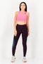 Women Slim Fit Sleeveless Running Crop Tank Top, Bright Pink - 4