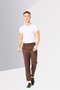 Men Tapered Fit Solid Chino Pants, Brown - 2