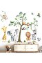 Baby Animal Wall Stickers for Nursery - Jungle Animals (Elephant, Lion, Giraffe, Monkey, Sloth) - 3